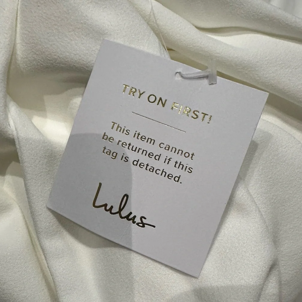 Lulus Loving Fate White Bow Square Neck Backless Maxi Dress Size XS NWT - Picture 15 of 16